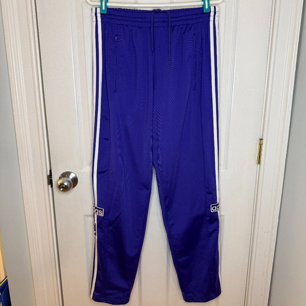 adidas Originals ADIBREAK Button‎ Breakaway Track Pants Purple White Size Medium